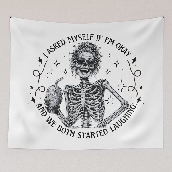 Item preview, Copy of I Asked Myself If I'm Okay Skeleton – Dark Humor Vintage Shirt for Skeleton Lovers designed and sold by Teetreasure2.
