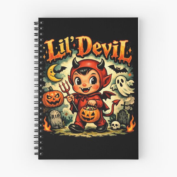 Item preview, Vintage Lil Devil Halloween Graphic Art designed and sold by ArtsyAlgorithms.