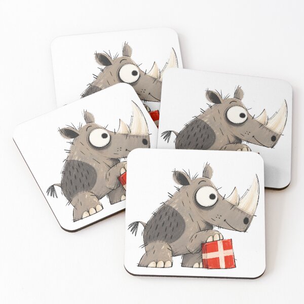Item preview, Rhinoceros Guarding a Gift Parcel designed and sold by The-Art-of-D.
