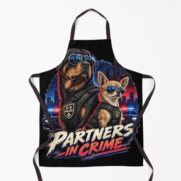 Item preview, Partners in Crime Funny Buddy Cop Dog Action Movie Duo Lover Gift designed and sold by FurRealStudioCo.