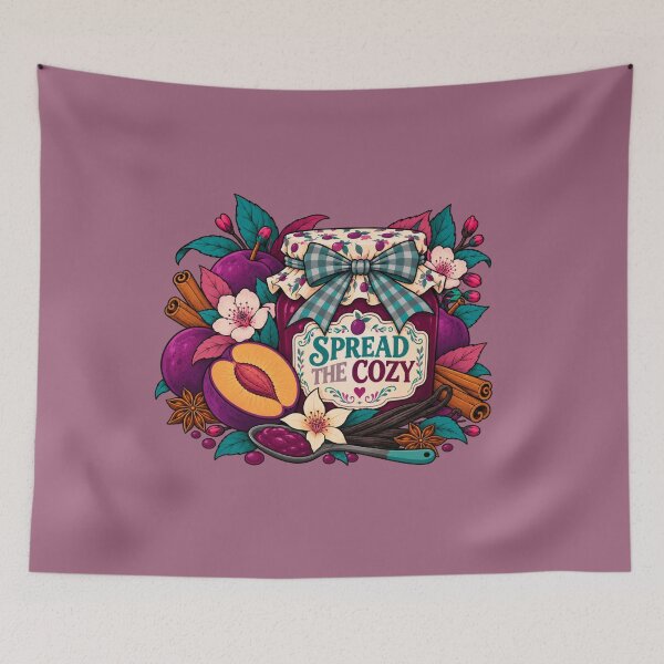 Item preview, Spread the Cozy – Plum Jam Cottagecore designed and sold by Aimetoi.