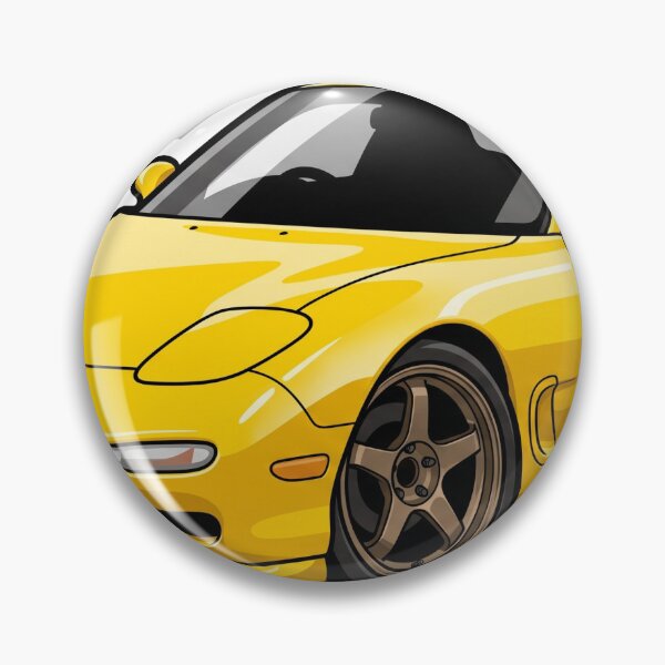 Item preview, 1993 Mazda RX-7 FD3S Competition Yellow Rotary Sports Car Sticker designed and sold by Fixnovaguide.