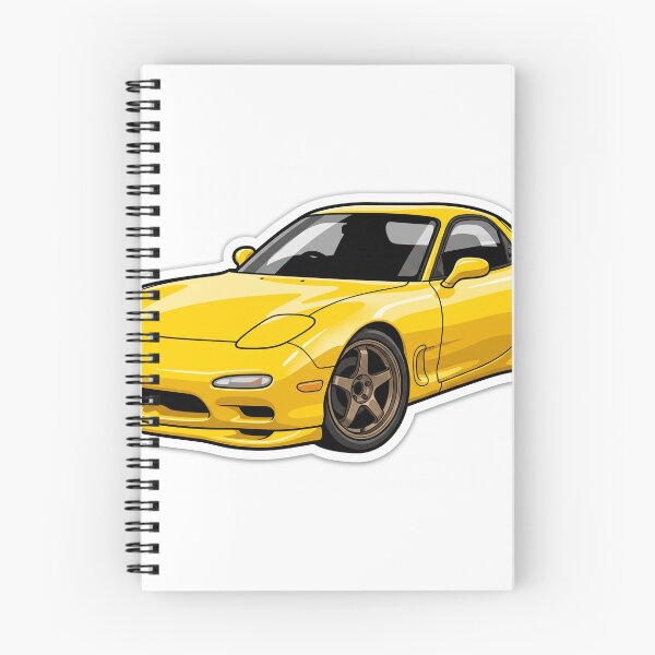 Item preview, 1993 Mazda RX-7 FD3S Competition Yellow Rotary Sports Car Sticker designed and sold by Fixnovaguide.