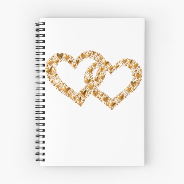 Item preview, Two Hearts Together | Golden Interlocking Love Hearts designed and sold by CalmMandala.