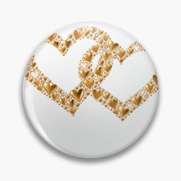 Item preview, Two Hearts Together | Golden Interlocking Love Hearts designed and sold by CalmMandala.
