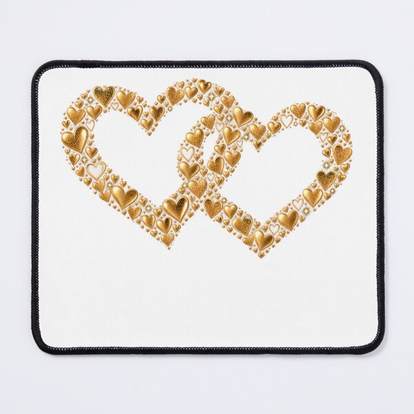 Item preview, Two Hearts Together | Golden Interlocking Love Hearts designed and sold by CalmMandala.