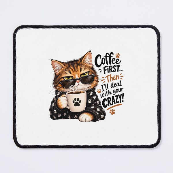 Item preview, Cool Cat & Coffee Lover designed and sold by FootprintofLove.