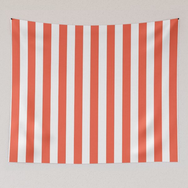 Item preview, Candy stripes in persimmon and white designed and sold by RishabhArts1.
