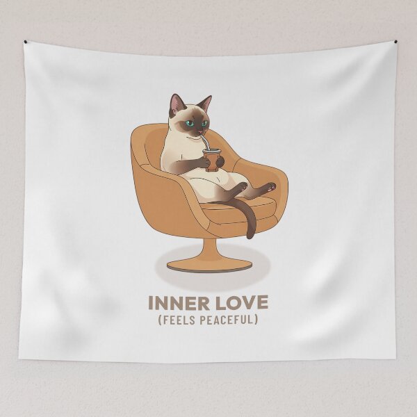 Item preview, Siamese Cat Drinking Mate Vintage Aesthetic designed and sold by COZY VINTAGE animal.