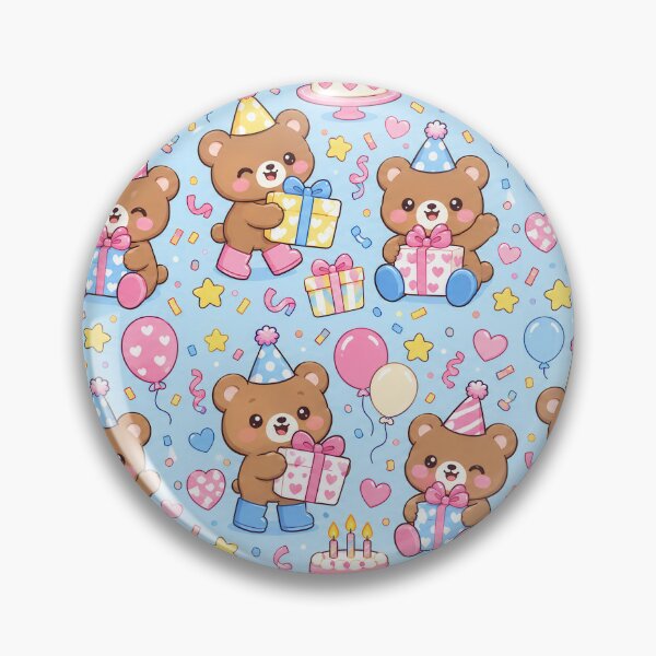 Item preview, Kawaii Birthday Bear Heart Gift Rain Boots Pattern designed and sold by Soft Berry Studio.