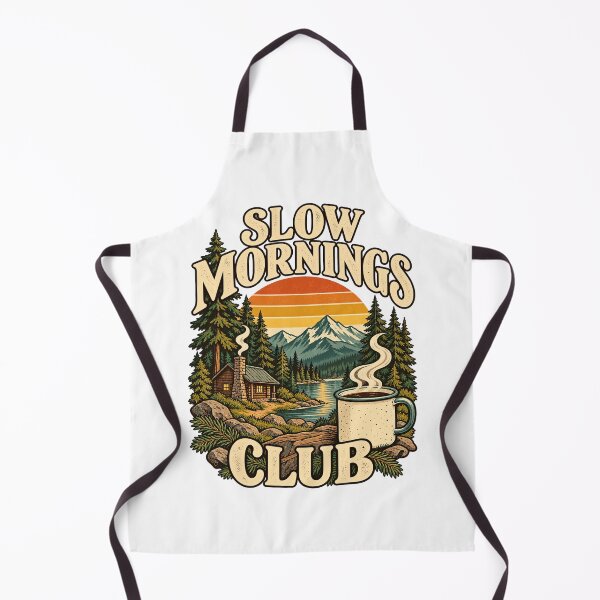 Item preview, Slow Mornings Club, Vintage Cabin, Mountain Sunrise & Coffee designed and sold by urbinet.