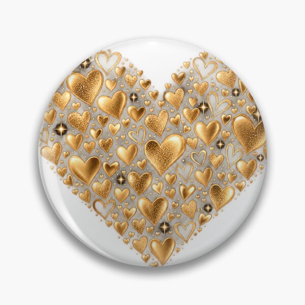 Item preview, Golden Hearts Mosaic | Elegant Love Heart Design designed and sold by CalmMandala.