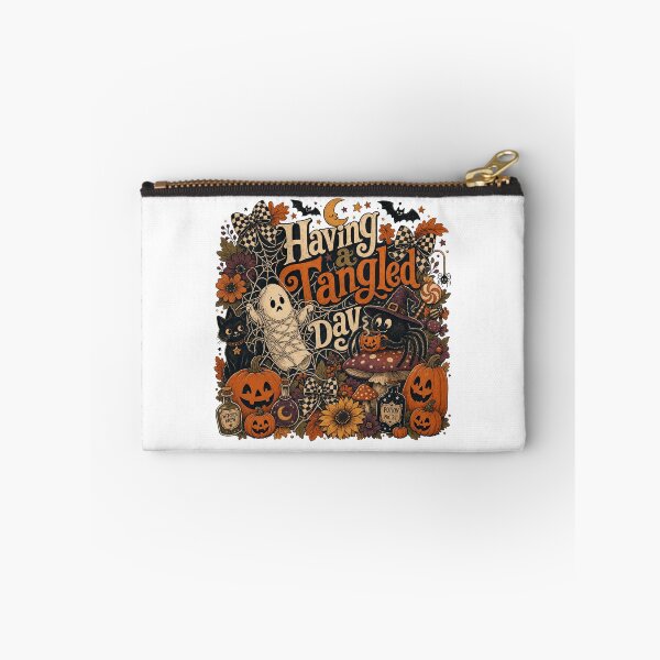Item preview, Having a Tangled Day Funny Ghost and Spider Halloween designed and sold by JoyfullyOffbeat.
