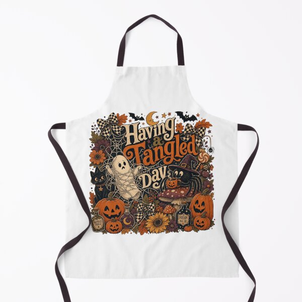 Item preview, Having a Tangled Day Funny Ghost and Spider Halloween designed and sold by JoyfullyOffbeat.