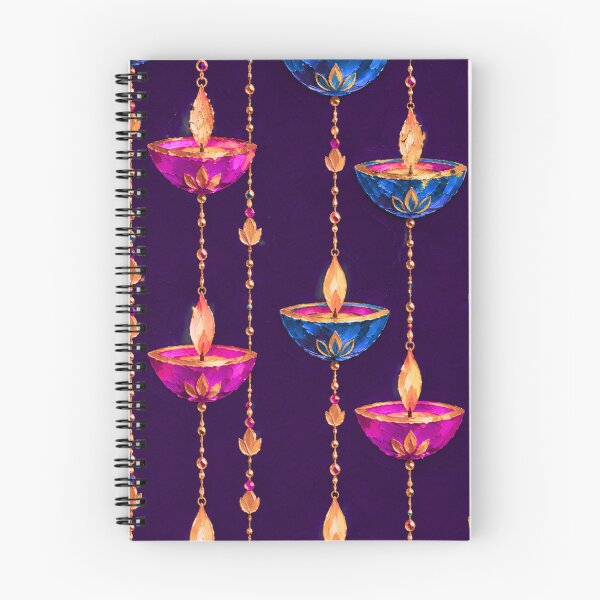 Item preview, Luxury Diwali Hanging Diya Pattern designed and sold by Paper&Palette.