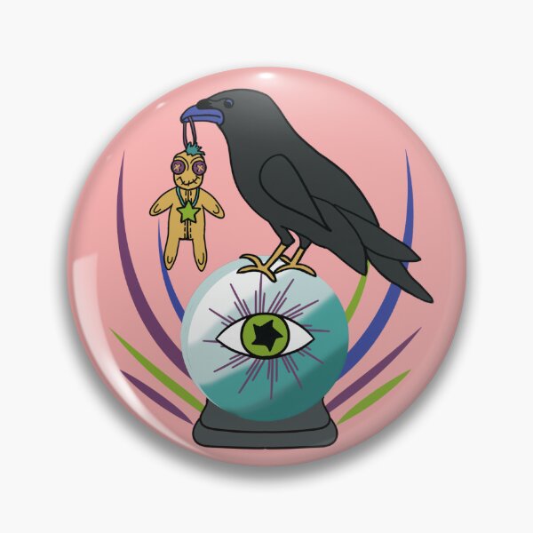 Item preview, Crow on Crystal Ball with Voodoo Doll designed and sold by maricablue.