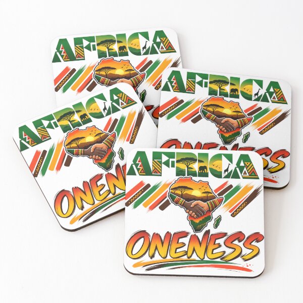 Item preview, Africa Oneness Handshake Map Sunset Design designed and sold by Tobietales.