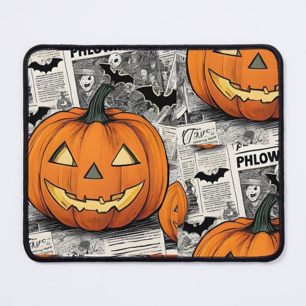 Item preview, Vintage Newspaper Halloween Jack O Lantern Pumpkin Graphic designed and sold by GrimNest.