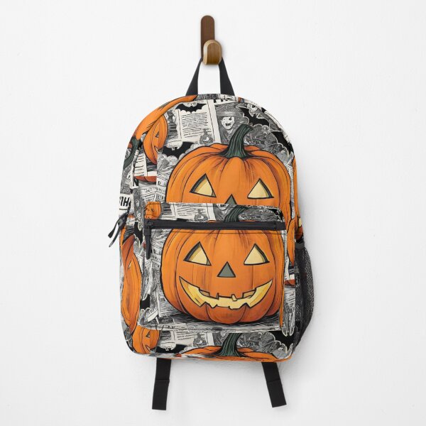 Item preview, Vintage Newspaper Halloween Jack O Lantern Pumpkin Graphic designed and sold by GrimNest.