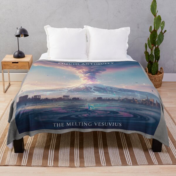 Item preview, Liquid Antiquity: Melting Vesuvius - Watercolor Glitch Art designed and sold by codex antique.