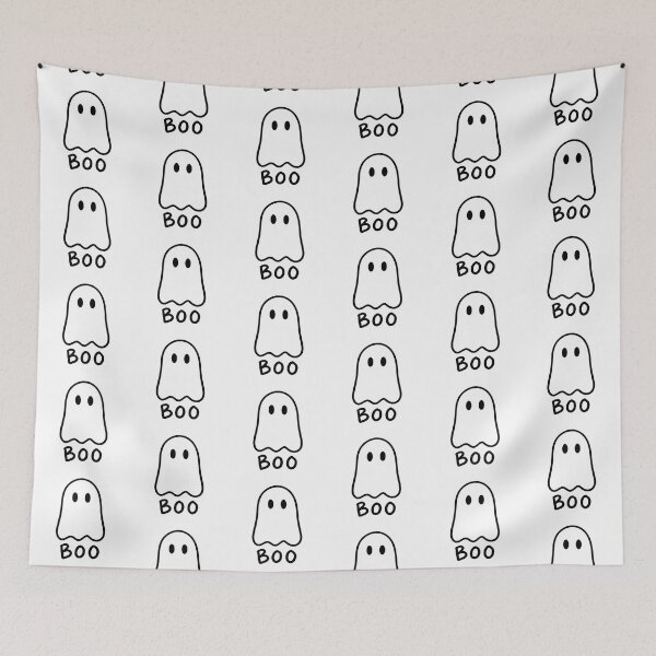 Item preview, Boo! Cute Minimalist Ghost – Simple Spooky Halloween Aesthetic Simple Black and White Halloween Aesthetic Art designed and sold by LumiMuse.