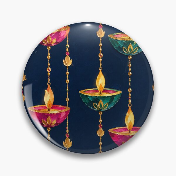 Item preview, Luxury Diwali Hanging Diya Pattern designed and sold by Paper&Palette.