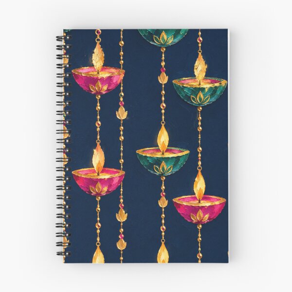 Item preview, Luxury Diwali Hanging Diya Pattern designed and sold by Paper&Palette.