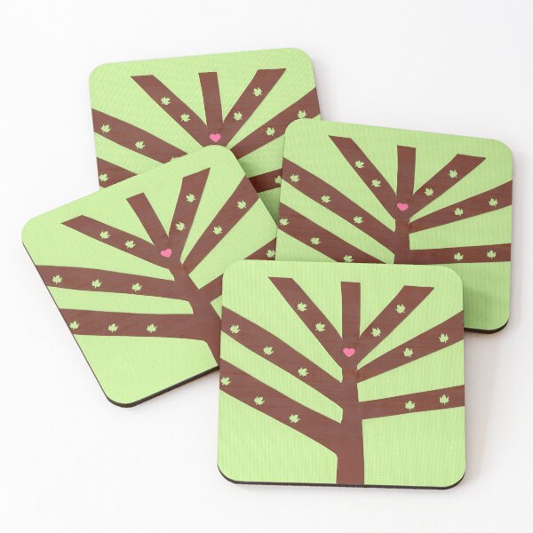 Item preview, Minimalist Tree with Pink Heart and Leaves designed and sold by Kristy Carpenter.