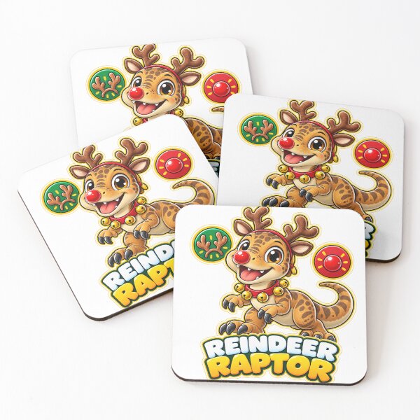 Item preview, Cute Reindeer Raptor Dino Christmas Tee designed and sold by SunnyDesign82.