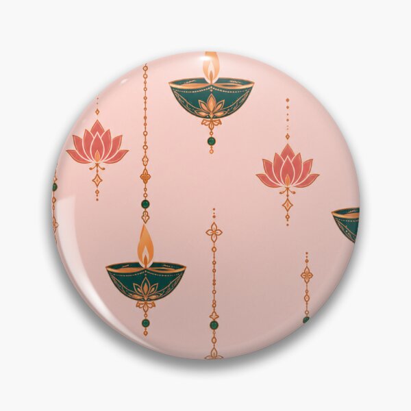 Item preview, Luxury Diwali Hanging Diya Pattern designed and sold by Paper&Palette.