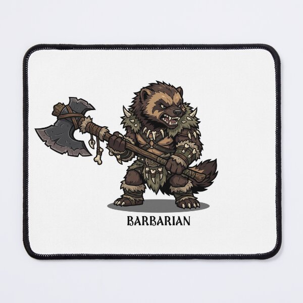 Item preview, D&D Badger Barbarian designed and sold by VFXguy.