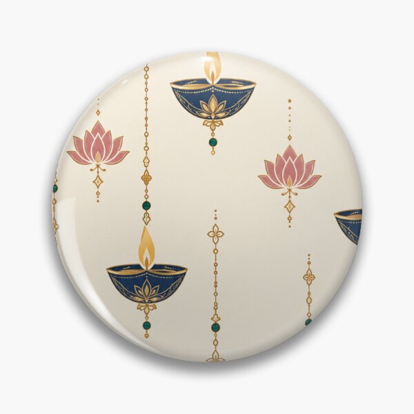 Item preview, Luxury Diwali Hanging Diya Pattern designed and sold by Paper&Palette.
