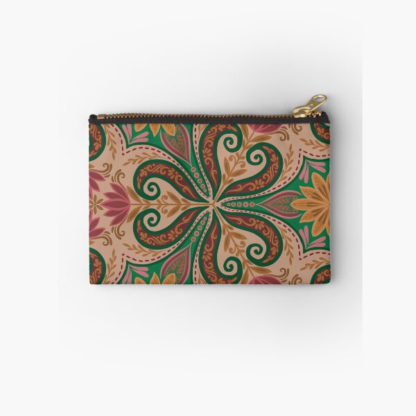 Item preview, Bohemian Paisley Floral Pattern in Emerald, Ochre & Rose designed and sold by Rukhscreations.