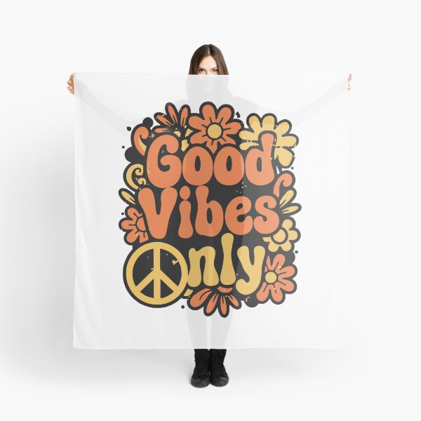 Item preview, Good Vibes Only Retro 70s Groovy Flowers and Peace Sign designed and sold by LesGTs.