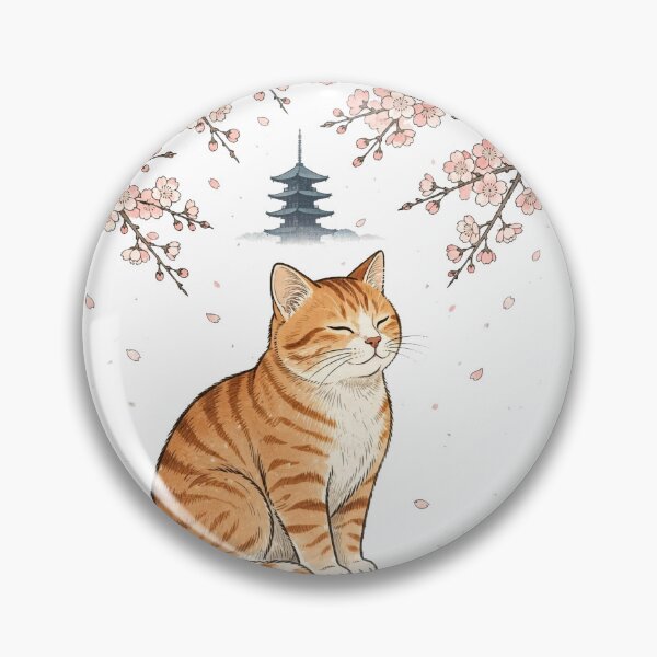 Item preview, Cat Under Cherry Blossom Pagoda designed and sold by Dlvznbm.