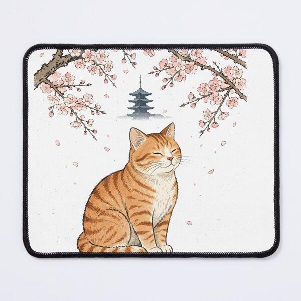 Item preview, Cat Under Cherry Blossom Pagoda designed and sold by Dlvznbm.