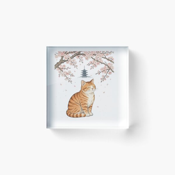 Item preview, Cat Under Cherry Blossom Pagoda designed and sold by Dlvznbm.