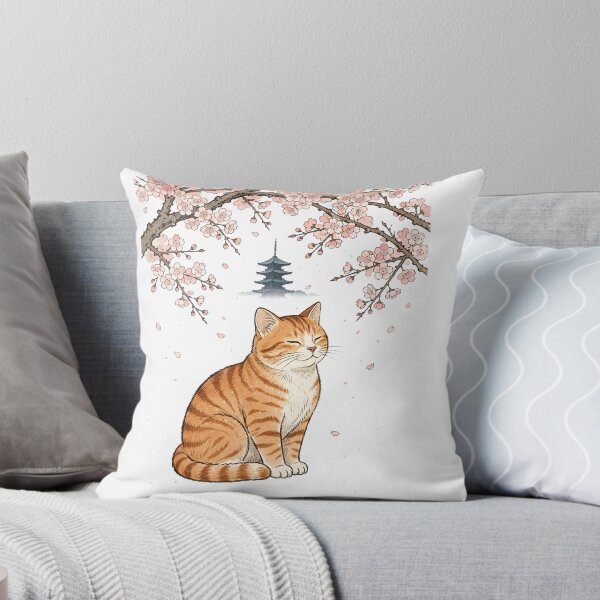 Item preview, Cat Under Cherry Blossom Pagoda designed and sold by Dlvznbm.