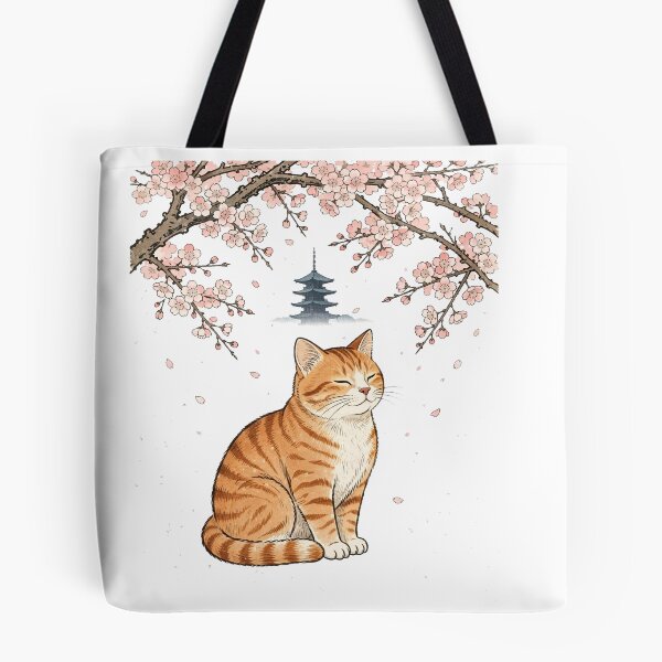 Item preview, Cat Under Cherry Blossom Pagoda designed and sold by Dlvznbm.