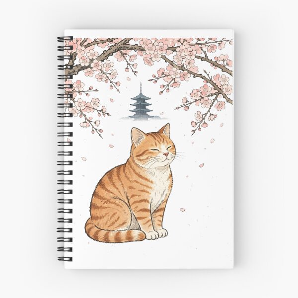 Item preview, Cat Under Cherry Blossom Pagoda designed and sold by Dlvznbm.