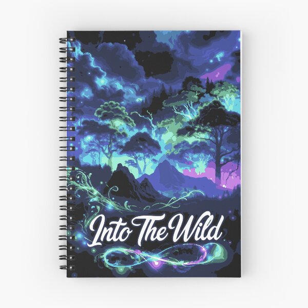 Item preview, Into the Wild Glowing Fantasy Forest and Mountains Night Landscape designed and sold by LesGTs.
