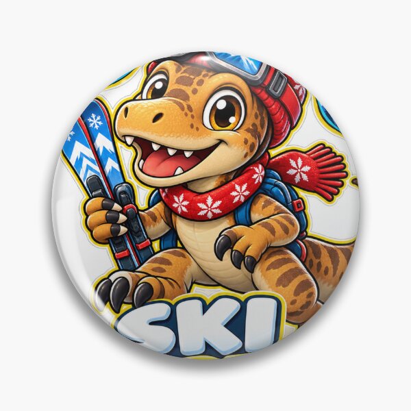 Item preview, Cute Ski Raptor Dino Christmas Tee designed and sold by SunnyDesign82.