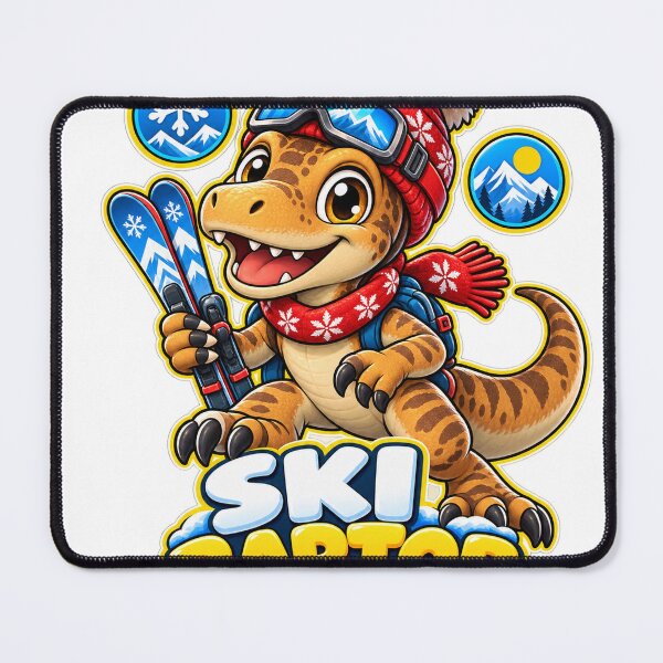 Item preview, Cute Ski Raptor Dino Christmas Tee designed and sold by SunnyDesign82.