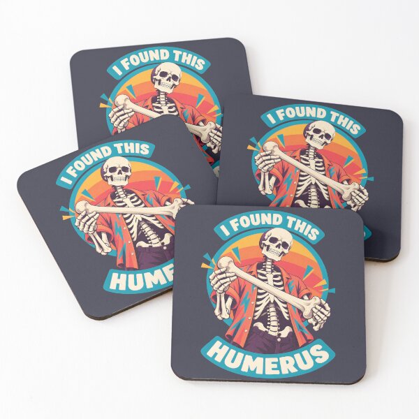 Item preview, I Found This Humerus Retro Skeleton Pun designed and sold by MagicTheDog.