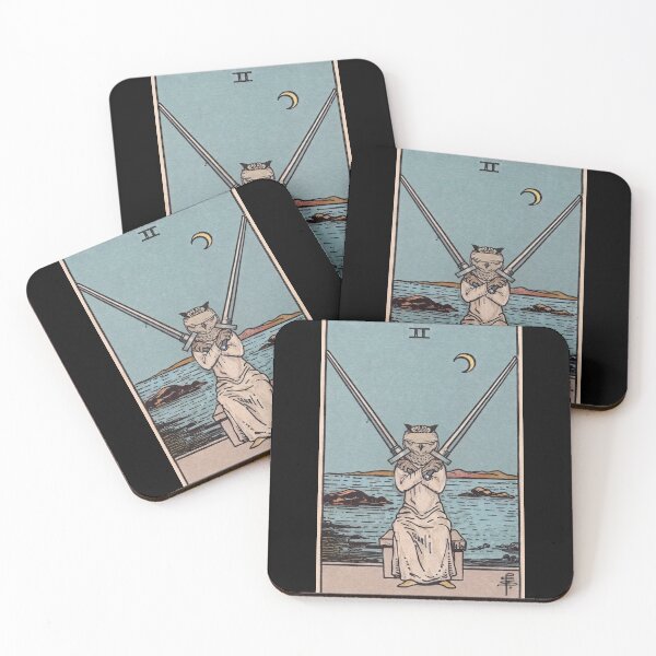 Item preview, Owl Two of Swords Tarot Card | Tarot T-Shirt designed and sold by Animal Cosmic Society.