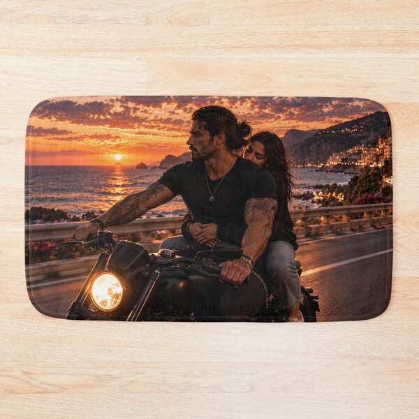 Item preview, Motorcycle Romance at Sunset designed and sold by BerlyArts.