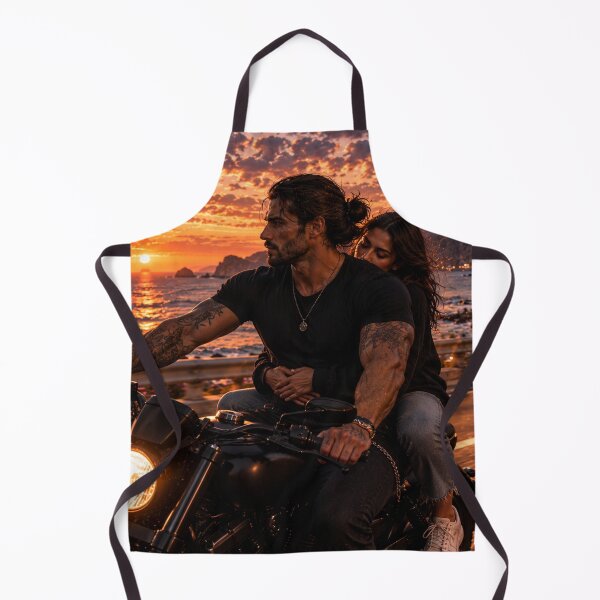 Item preview, Motorcycle Romance at Sunset designed and sold by BerlyArts.
