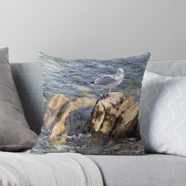 Item preview, A Seagull having a rest on some seaside rocks. designed and sold by country craft designs.