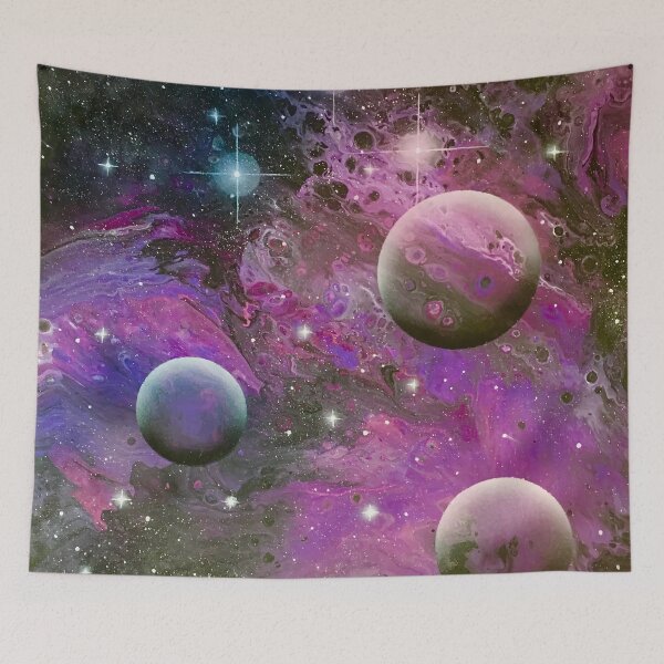 Item preview, Planets and nebula pink designed and sold by Fred  Terpe.