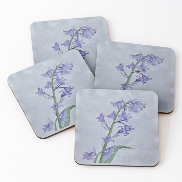Item preview, Blue Bell Flower Watercolor painting designed and sold by ParmeetStudio.